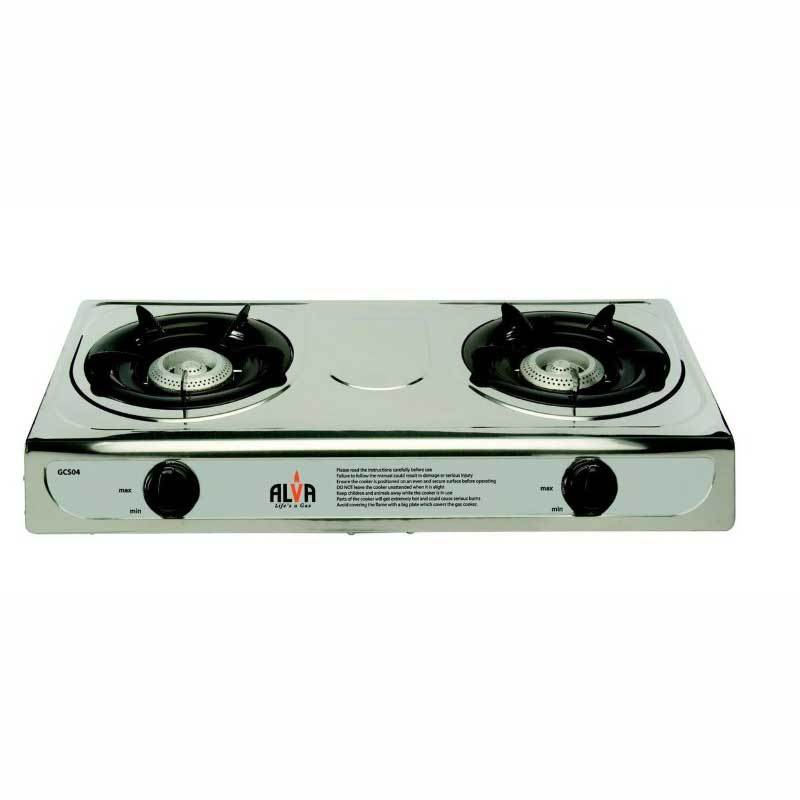 Alva Stainless Steel 2 Plate Gas Burner Stove GCS04 Friedman & Cohen