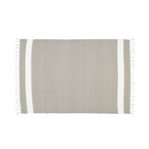 Amelia Jackson Cotton Dhurrie Tabby - Grey/White Stripe