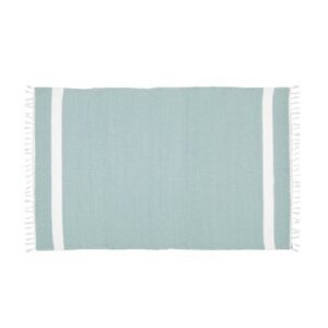 Amelia Jackson Cotton Dhurrie Tabby - Eggshell/White Stripe