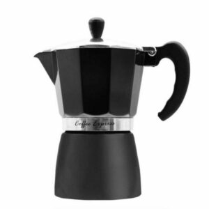 Regent Coffee Maker 2 Tone Matt Black With Silver 6 Cup