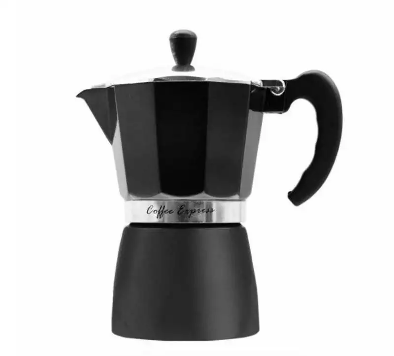 Regent Coffee Maker 2 Tone Matt Black With Silver 6 Cup