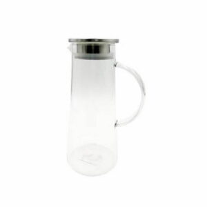 Regent Borosilicate Glass Water Jug and Stainless Steel Lid, 1.35litre