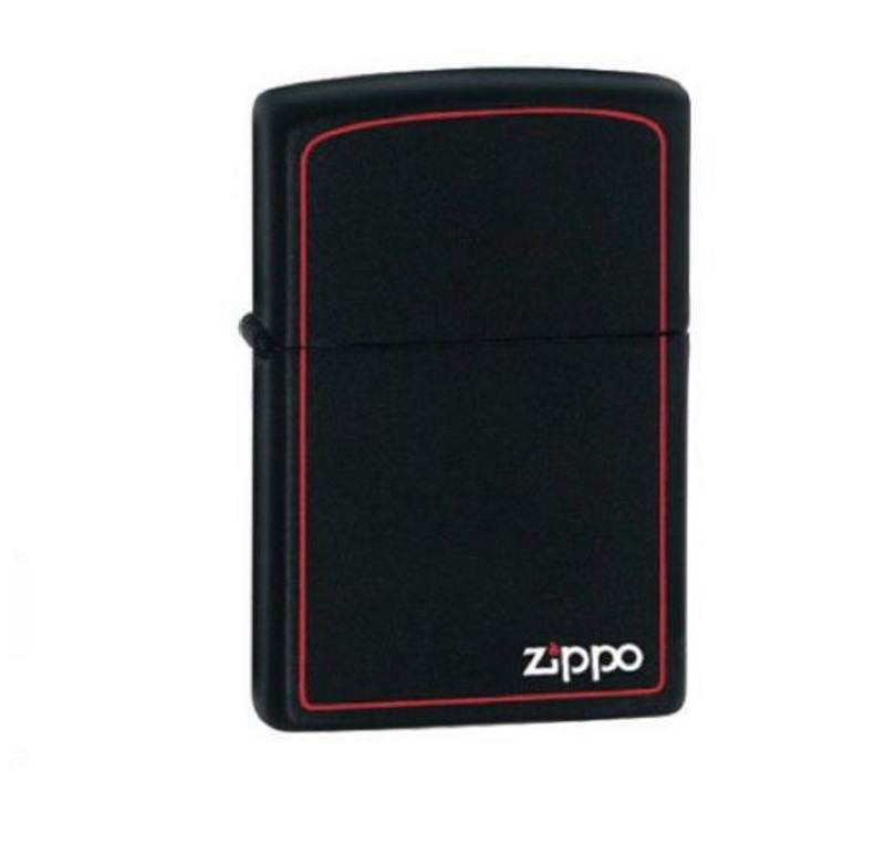 Zippo Lighter Black Matte With Border Friedman & Cohen