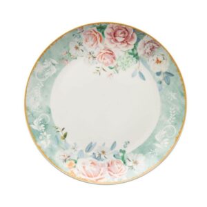 Jenna Clifford Green Floral Dinner Plate