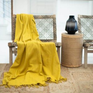 Haven & Earth Melody Throw Nugget Gold Lifestyle