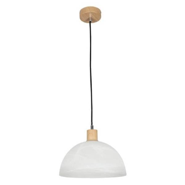 Bright Star Lighting – Metal Cord Pendant And White Alabastar Glass Bright Star Lighting Pendant PEN686