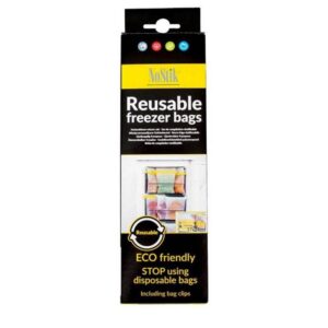 NoStik Reusable Freezer Bags, Set of 4