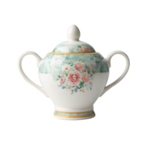 Jenna Clifford Green Floral Sugar Pot