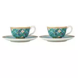 Maxwell & Williams Kasbah Rose 85ml Espresso Cup and Saucer Set