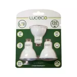 Luceco LGN3W25/3-LE GU10 3PK LED Lamp