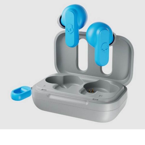 Skullcandy Dime Tru Wireless In Ear Light Grey Blue Earbuds Skullcandy Dime Tru Wireless In Ear Light Grey Blue Earbuds