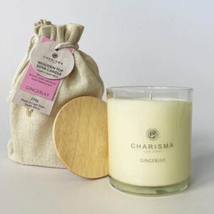 Charisma Wooden Top Soya Candle, Gingerlily 250g