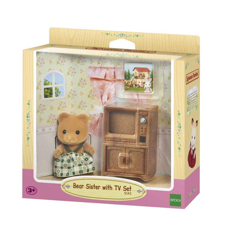 Sylvanian Families Bear Sister With Tv Set EB Sylvanian Families Bear Sister With Tv Set EB