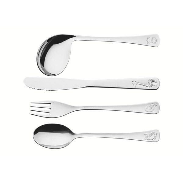 Tramontina Baby Friends Stainless Steel Children’s Flatware Set 4Piece Tramontina Baby Friends Stainless Steel Children’s Flatware Set 4Piece