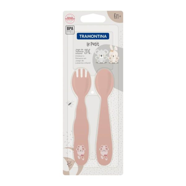 Tramontina Le Petit 2-Piece Pink Children’s Flatware Set Tramontina Le Petit 2-Piece Pink Children’s Flatware Set