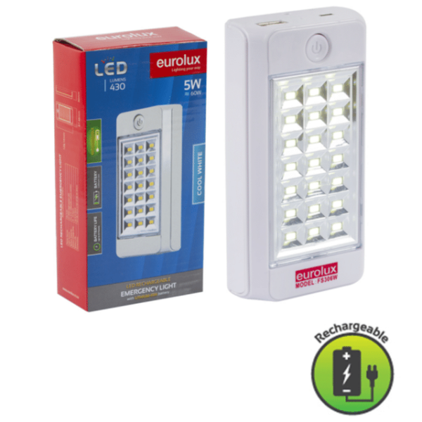 Eurolux FS306W 5W Rechargeable Emergency Light