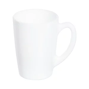 Consol Opal Glass V Shape White Mug (320ml)