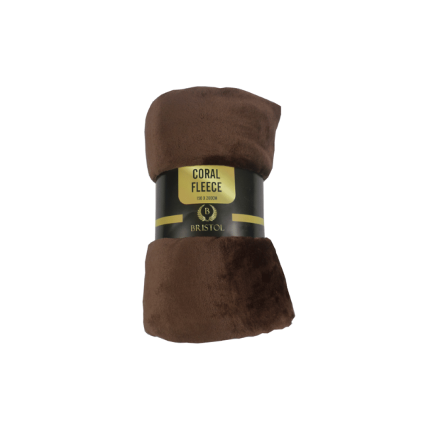 Bristol Coral Fleece Throw Brown