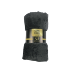 Bristol Coral Fleece Throw Dark Grey