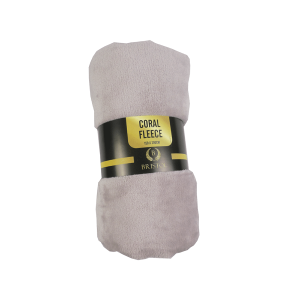 Bristol Coral Fleece Throw Pebble