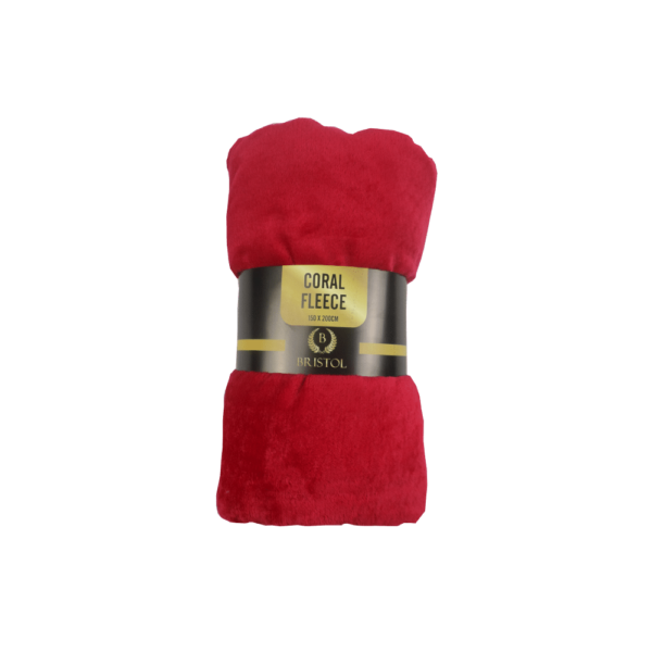 Bristol Coral Fleece Throw Red