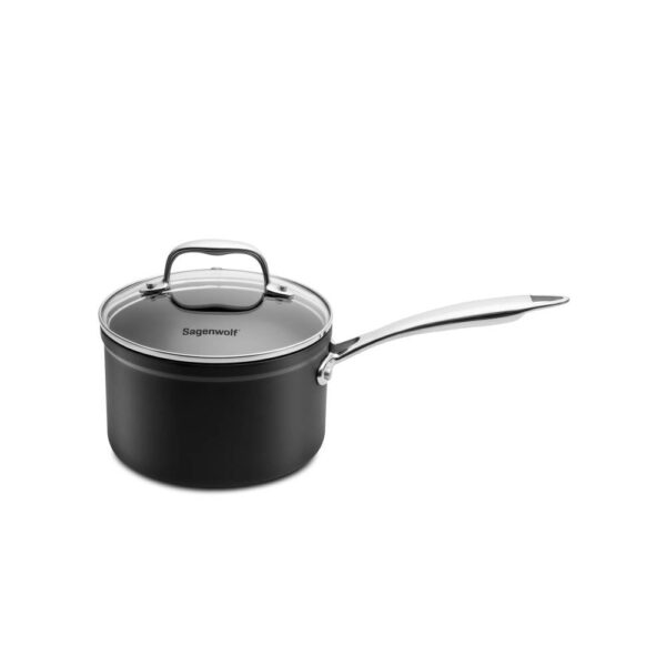 Sagenwolf Titanium Series Non-Stick Saucepan with Glass Lid, 16cm Sagenwolf Titanium Series Non-Stick Saucepan with Glass Lid, 16cm