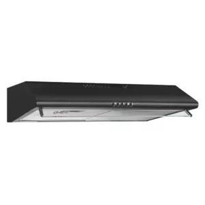 Univa 600mm Black Flat Cookerhood