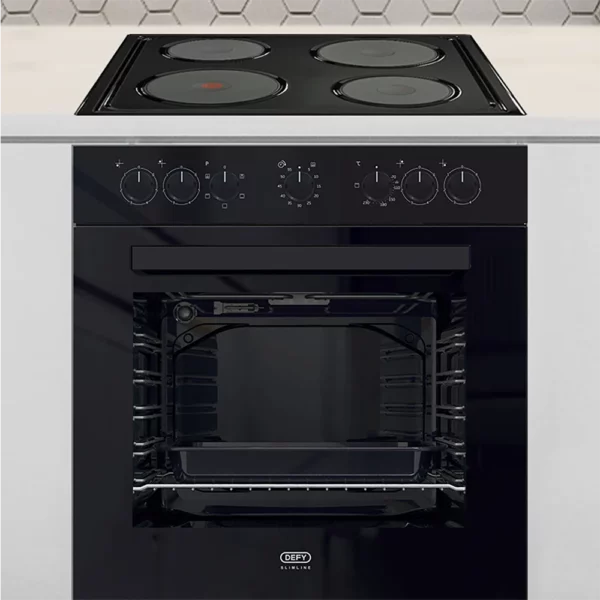 Defy 60cm Slimline Solid Hob without Control Panel – Black