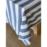 Linen House Revana Stripe Blue Tablecloth