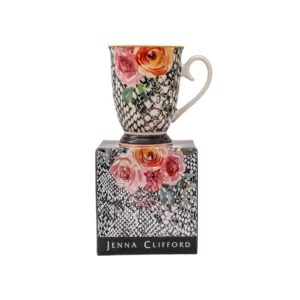 Jenna Clifford – Blue Leaf Coffee Mug In Gift Box