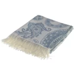 Haven & Earth Bella Vita Paisley Throw Haven & Earth Bella Vita Paisley Throw Provincial Blue/Eggshell