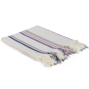 Haven & Earth Protea Pinstripe Aruba Throw Navy/North Sea
