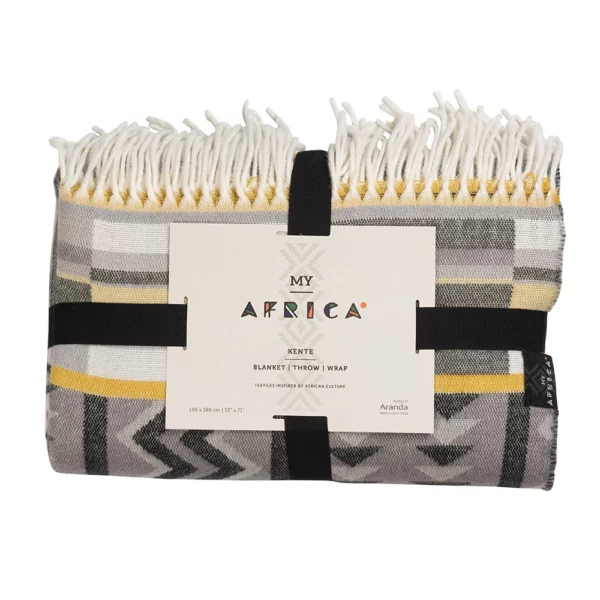 My Africa Kente Throw – Wild Dove/Nugget Gold My Africa Kente Throw Wild Dove/Nugget Gold
