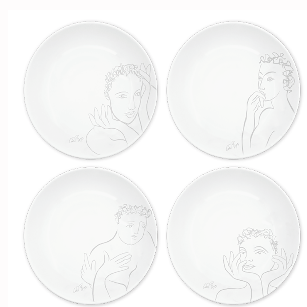 Carrol Boyes Side Plate Set Of Sketchbook Grey Friedman Cohen