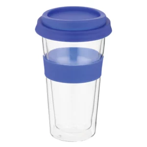 Snappy Thermal Glass Tumbler 400ml Blue
