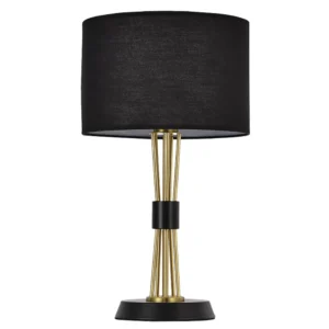 Bright Star Lighting TL692 Metal Table Lamp With Black Shade