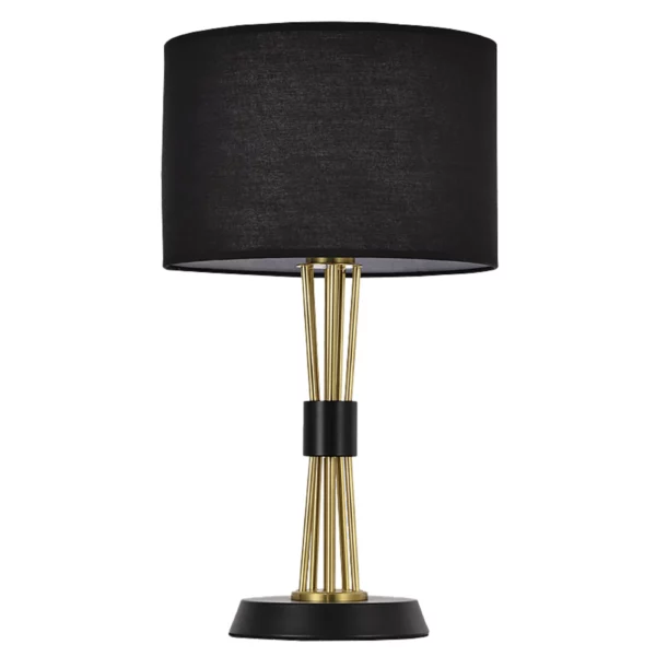 Bright Star Lighting TL692 Metal Table Lamp With Black Shade