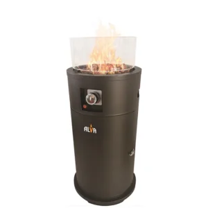 Alva Gas Shortstand Firepit Patio Heater – With Lava Stones
