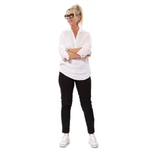 Soul Black Long Pants Elastic Waist With Side Zip