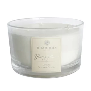 Glass Luxury Scented 3 Wick Candle - 500g Ylang Ylang
