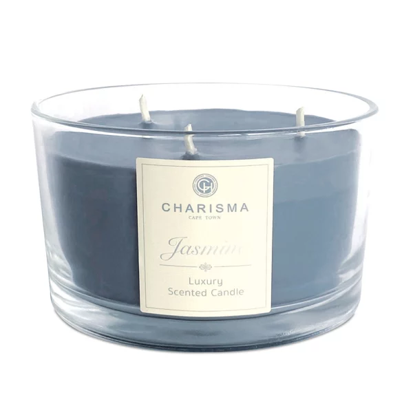 Glass Luxury Scented 3 Wick Candle – 500g Jasmine Glass Luxury Scented 3 Wick Candle - 500g Jasmine
