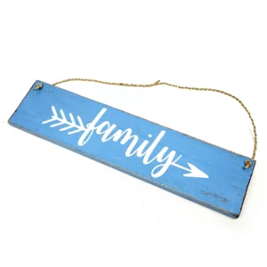 Wood board hanging - Family (10x40cm)