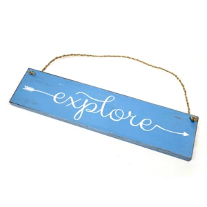 Wood board hanging - Explore (10x40cm)