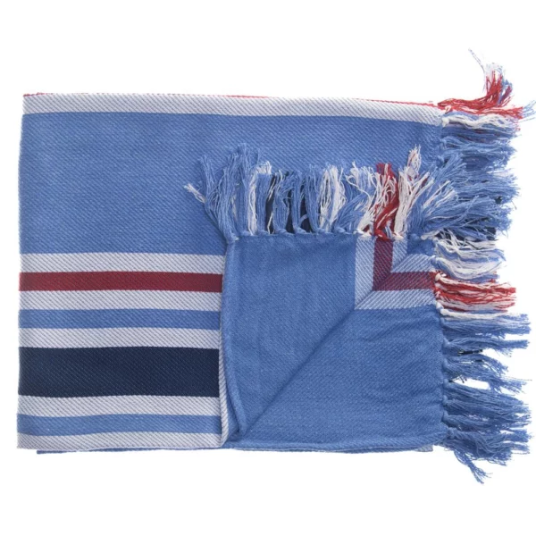 Haven & Earth Protea Pinstripe Miami Throw Haven & Earth Protea Pinstripe Miami Throw - Saxe / Paprika