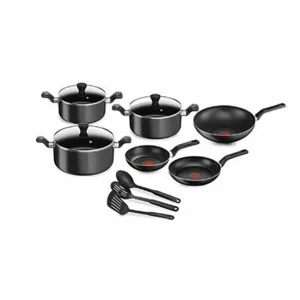 Tefal Super Cook 12 Piece Set (Black)