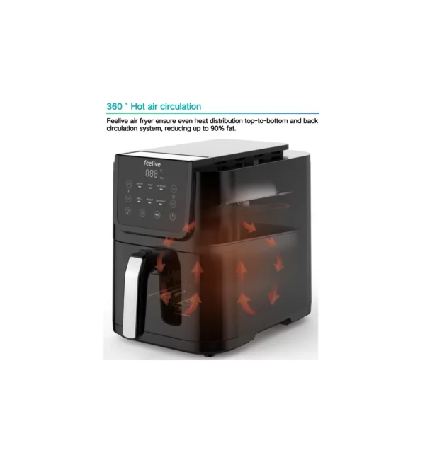 Feelive 5lt with window Air Fryer – AFT05017M-GS Feelive 5lt with window Air Fryer – AFT05017M-GS