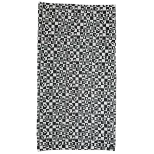 Island Style Checkered Sea Elements Beach Towel