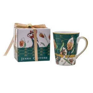 Jenna Clifford Peacock Coffee Mug Green
