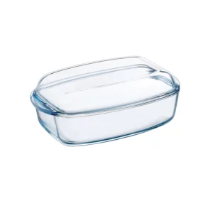Pyrex Bake & Enjoy Glass Cake Dish – 26cm Pyrex Glass Rectangular Casserole With Lid 4.5lt