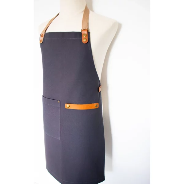 Pieter De Jager Canvas and Leather Apron - Charcoal